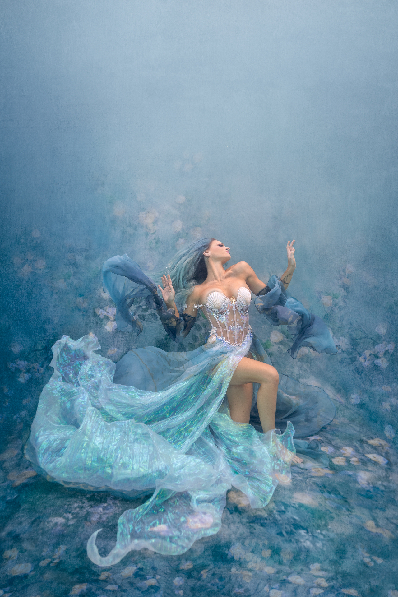 Underwater mermaid portrait